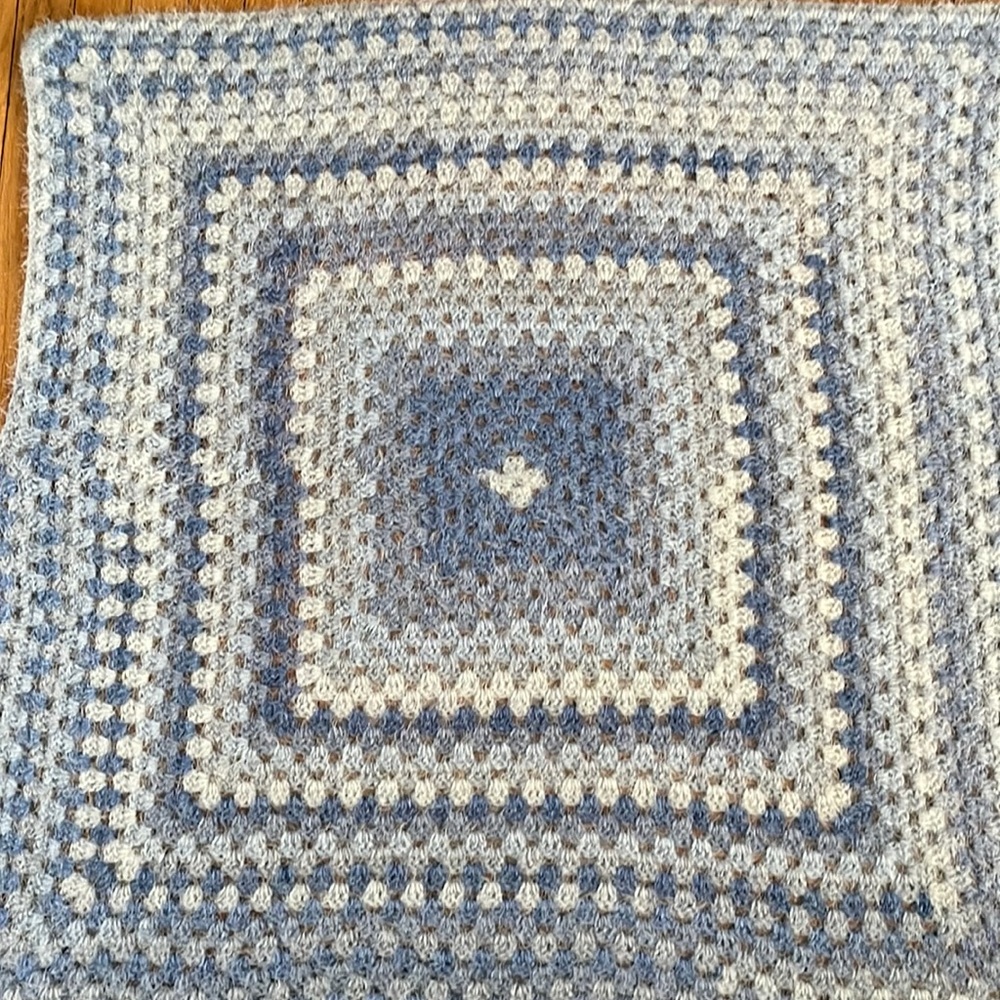 40x40 multi blue fuzzy blanket